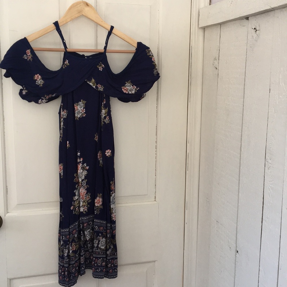 Floral Cold-Shoulder Sun Dress
